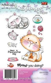 Polkadoodles Stempel "Meow You Doing" Clear Stamp-Set
