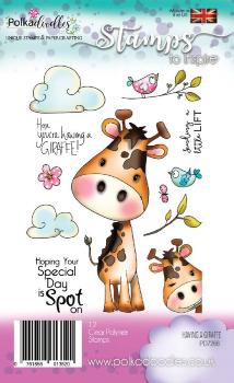 Polkadoodles Stempel "Having A Giraffe" Clear Stamp-Set