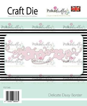 Polkadoodles Die "Delicate Daisy Border" Stanzschablone