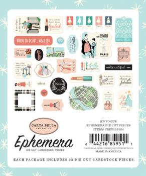 Carta Bella "En Vogue" Ephemera - Stanzteile