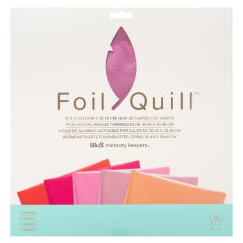 We R Memory Keepers Foil Quill - 15 Foil Bogen "Flamingo" 12x12"