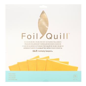 We R Memory Keepers Foil Quill - 15 Foil Bogen "Gold Finch" 12x12"