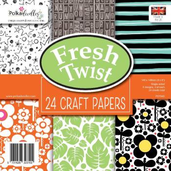 Polkadoodles "Fresh Twist" 6x6" Paper Pad