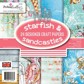 Polkadoodles "Starfish & Sandcastles" 6x6" Paper Pad