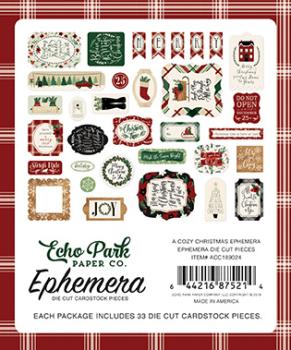 Echo Park "A Cozy Christmas" Ephemera - Stanzteile