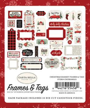 Carta Bella "Christmas Market" Ephemera Frames & Tags