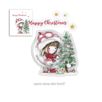 Polkadoodles Stempel "Winnie Christmas Tree" Clear Stamp-Set