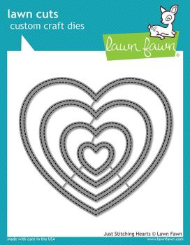 Lawn Fawn Craft Die - Just Stitching Hearts
