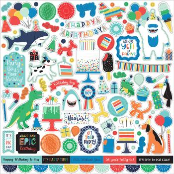 Echo Park "It's Your Birthday Boy" 12x12" Element Stickers