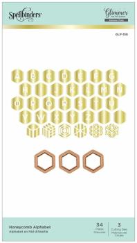 Spellbinders Hotfoil Plate - Honeycomb Alphabet