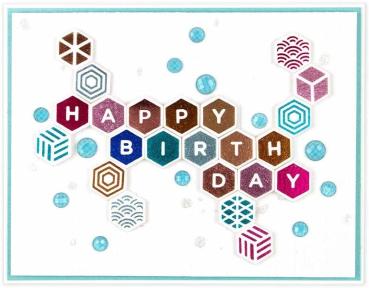 Spellbinders Hotfoil Plate - Honeycomb Alphabet
