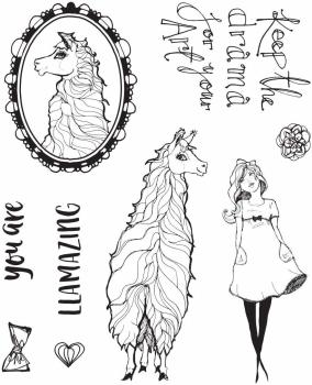 Spellbinders Stempelset "Llama Drama"