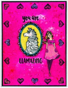 Spellbinders Stempelset "Llama Drama"