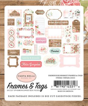 Carta Bella "Farmhouse Market" Ephemera Frames & Tags