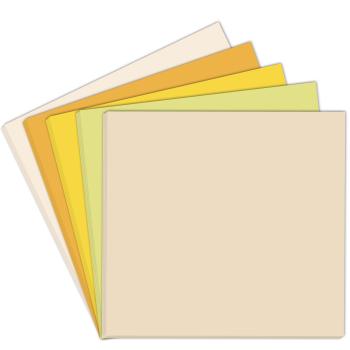 Farbkartonset "Gelbtöne" 20x Cardstock in 5 Farben Format 12x12 - farbig sortiert