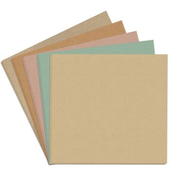 Farbkartonset "Krafttöne" 20x Cardstock in 5 Farben Format 12x12 - farbig sortiert