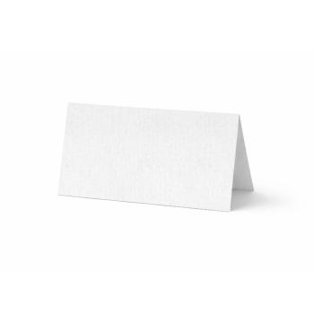 Tischkarte - Platzkarte 9 x 5 cm 240g/m² in leinen (weiss)