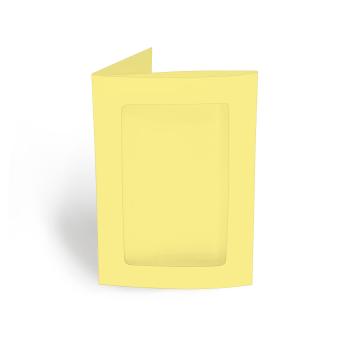 Passepartoutkarte rechteck 3-Fach DIN B6 in gelb