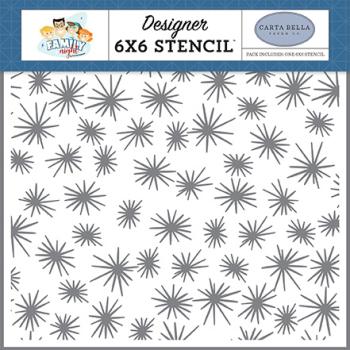 Carta Bella "Best Family 6x6 Inch Sparkle" Schablone 6x6"
