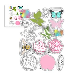 Polkadoodles Stempel "Honey Rose" Clear Stamp