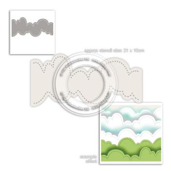 Polkadoodles Stencil Cloud Landscape - Schablone  (PD8011)