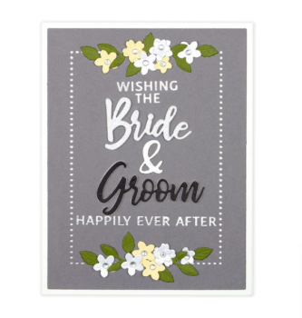 Spellbinders Die "Bride & Groom Sentiment" Stanzschablone