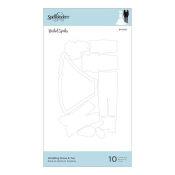 Spellbinders Die "Wedding Dress & Tux" Stanzschablone