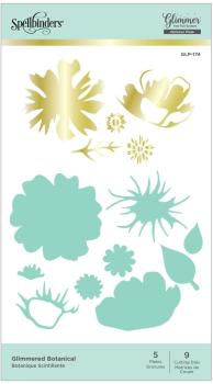 spellbinders hotfoil glimmered botanical glimmer sentiments