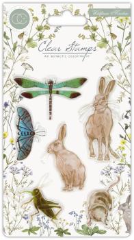 Craft Consortium Wildflower Meadow Clear Stamps Wildblumenwiese - Tiere