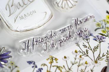 Craft Consortium Wildflower Meadow Clear Stamps Wildblumenwiese- Vase