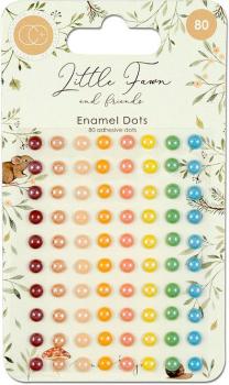 Craft Consortium Little Fawn & Friends Adhesive Enamel Dots  - Halbperlen   Rehkitz & Freunde