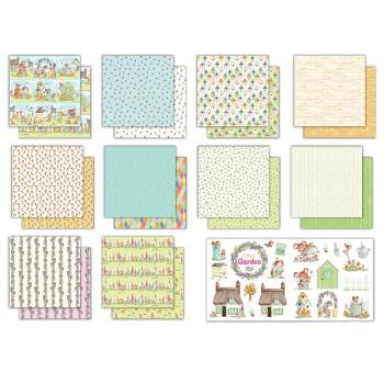 Craft Consortium Papierblock 12x12" Cottage Garden - Romantischer Garten 