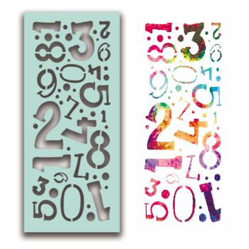 Polkadoodles Stencil Number Collage - Schablone (PD7936)