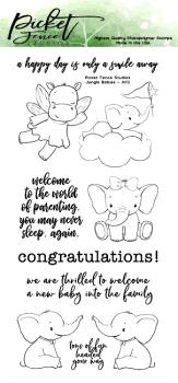 Picket Fence Studios Jungle Babies Clear Stamps (A-113)