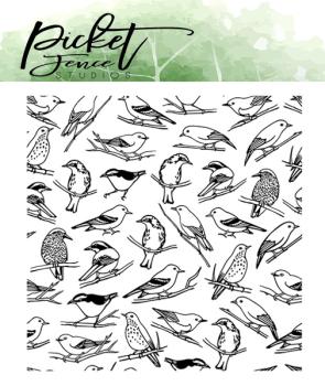 Picket Fence Studios Collage of Birds Clear Stamps (BB-122)