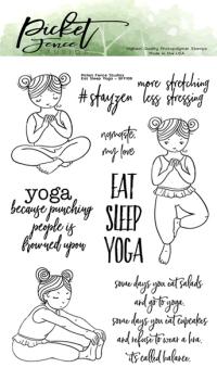 Picket Fence Studios Eat Sleep Yoga Clear Stamps (BFF-108)