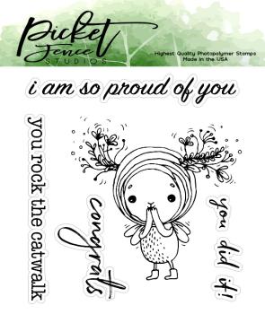 Picket Fence Studios I Am So Proud Of You Clear Stamps Sf 105 Blumen Madchen