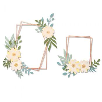 Sizzix Thinlits Craft Die-Set - Geo Floral Frame / Blumenrahmen