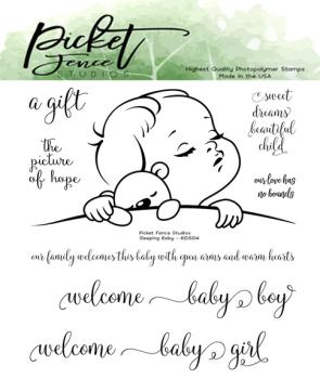 Picket Fence Studios Sleeping Baby Clear Stamps (KIDS-104)