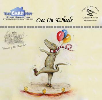 The Card Hut Croc on Wheels Clear Stamps / Krokodil Stempelset (CCTBCOW)
