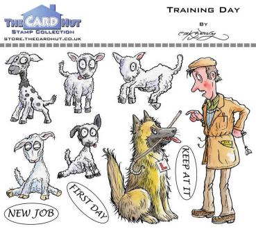 The Card Hut Training Day Clear Stamps / Schäfer Stempelset (MBWWTD)