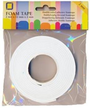 JEJE Produkt Foam Tape 2 m x 12 mm x 2 mm  - 3D Schaumklebeband (3.3000)
