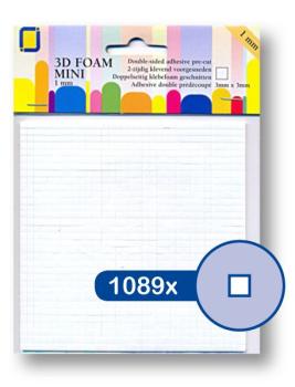 JEJE Produkt 3D Foam Mini 3 mm x 3 mm x 1 mm  - 3D Klebepads (3.3095)