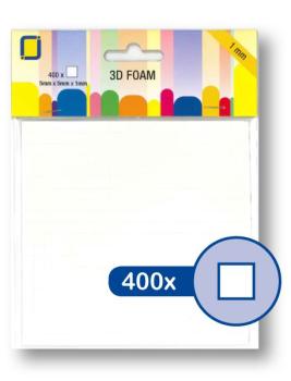 JEJE Produkt 3D Foam 5 mm x 5 mm x 1 mm  - 3D Klebepads (3.3110)