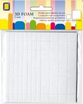 JEJE Produkt 3D Foam Rectangles 12x12 mm & 12x6 mm x 2 mm - 3D Klebepads (3.3132)