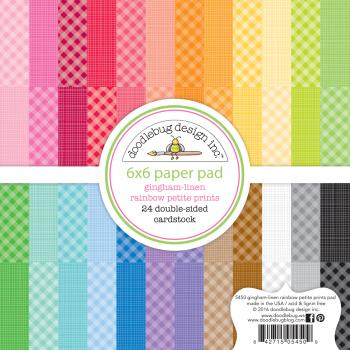 Doodlebug Design Gingham-Linen Petite 6x6 Inch Paper Pack - Designpapier 
