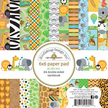 Doodlebug Design At the Zoo 6x6 Inch Paper Pack - Designpapier 