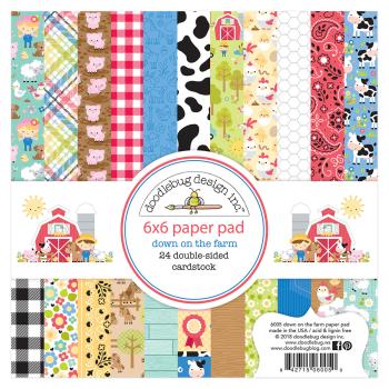 Doodlebug Design Down on the Farm 6x6 Inch Paper Pack  - Designpapier 
