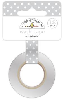Doodlebug Design Grey Swiss Dot Washi Tape 