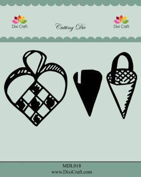 Dixi Craft "Woven Heart & Cornet Metal" Die Set